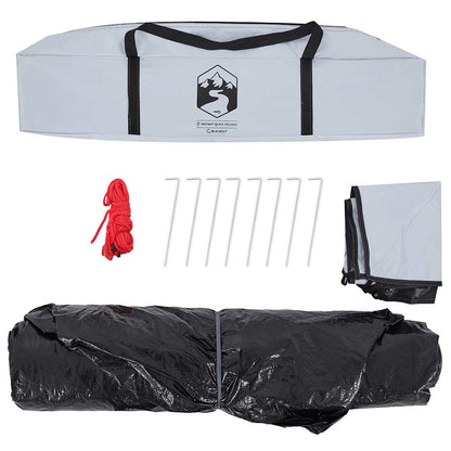 Kuppel-Campingzelt 3 Personen Weiß Verdunkelt Quick Release