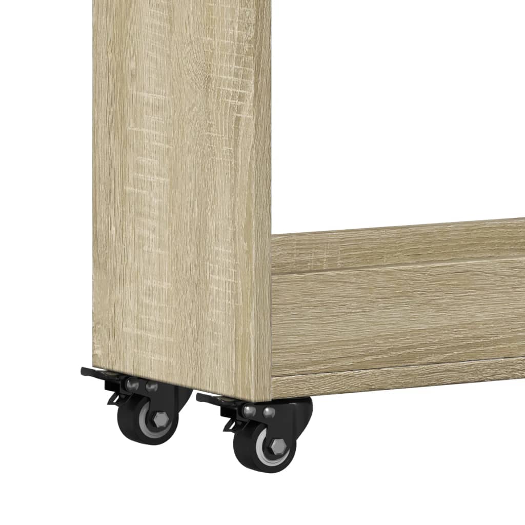Schrank mit Rollen Sonoma-Eiche 60x22x79 cm Holzwerkstoff