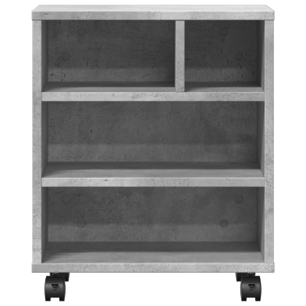 Druckerständer mit Rollen Betongrau 41x32x48 cm