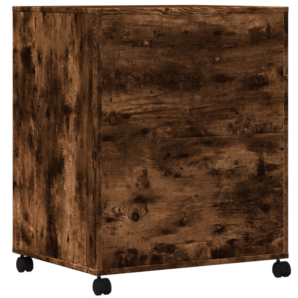 Druckerständer mit Rollen Räuchereiche 60x48x74 cm