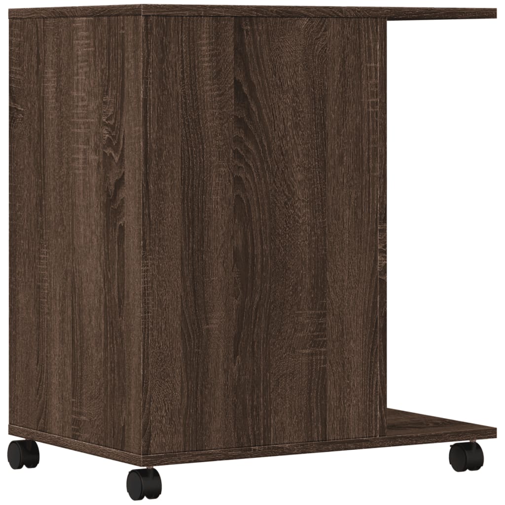 Druckerständer mit Rollen Braun Eichen-Optik 60x40x68,5 cm