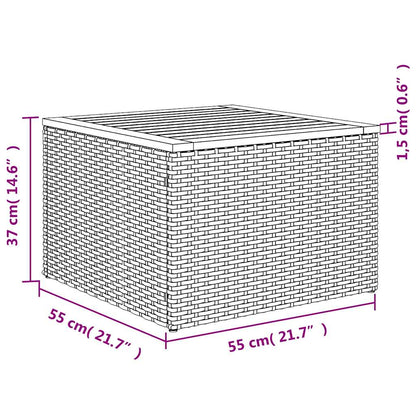 7-teiliges Gartensofa-Set mit Kissen, schwarzes Polyrattan