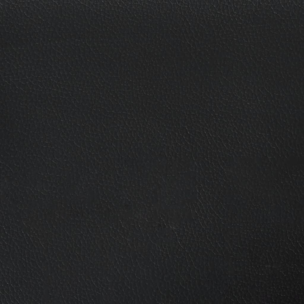 Taschenfederkernmatratze Mittel Schwarz 120x190x20 cm Kunstleder