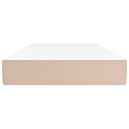 Taschenfederkernmatratze Mittel Cappuccino 120x190x20 cm Kunstleder