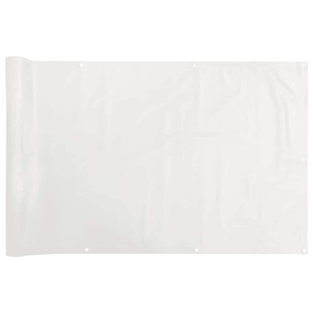 Balkon-Sichtschutz Weiß 500x120 cm PVC