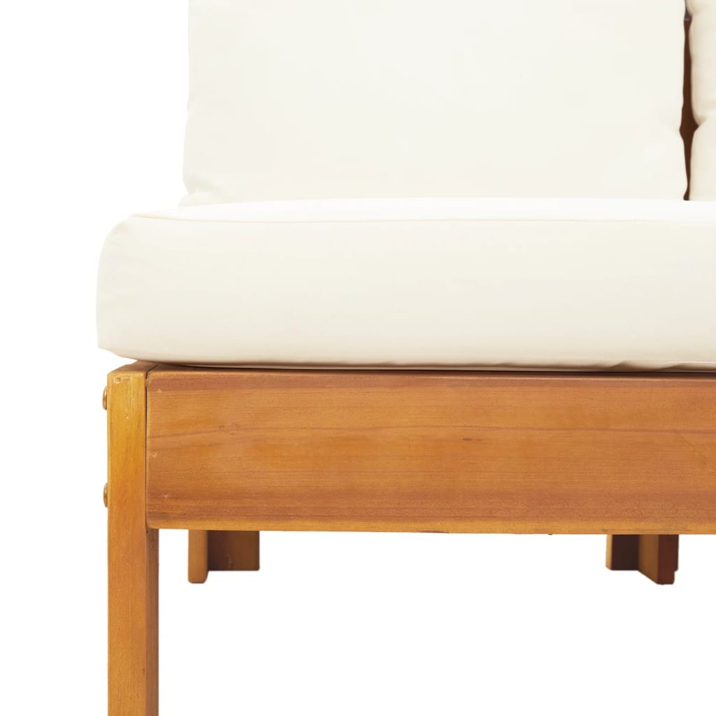 5-tlg. Garten-Sofagarnitur mit Kissen Massivholz Akazie