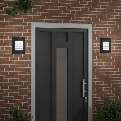 Außenwandleuchte 2 pcs Schwarz 23,5 x 9 x 26 cm