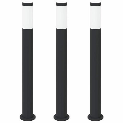 Pollerleuchten 3er 80 cm Edelstahl IP44