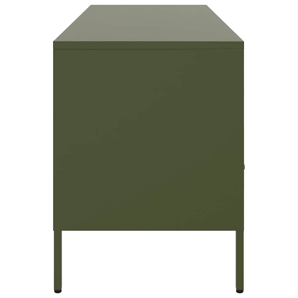 TV-Schrank Olivgrün 100,5x39x50,5 cm Stahl