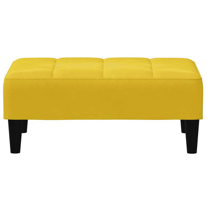 Schlafsofa 2-Sitzer mit Fußhocker Gelb Samt