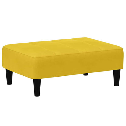 Schlafsofa 2-Sitzer mit Fußhocker Gelb Samt