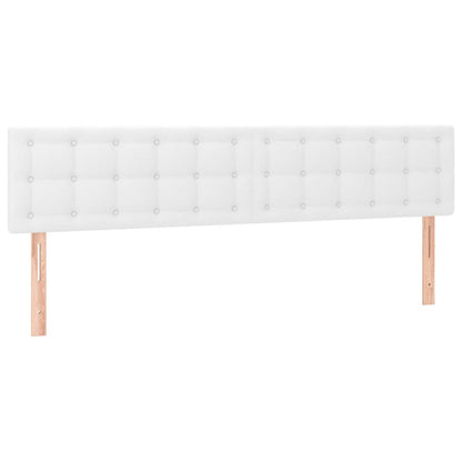 Boxspringbett mit Matratze Weiß 120x190 cm Kunstleder