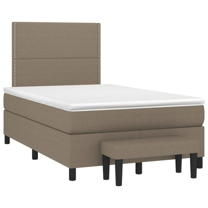 Boxspringbett mit Matratze Taupe 120x190 cm Stoff