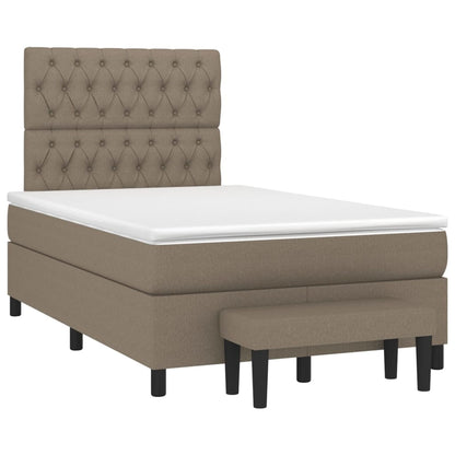Boxspringbett mit Matratze Taupe 120x190 cm Stoff