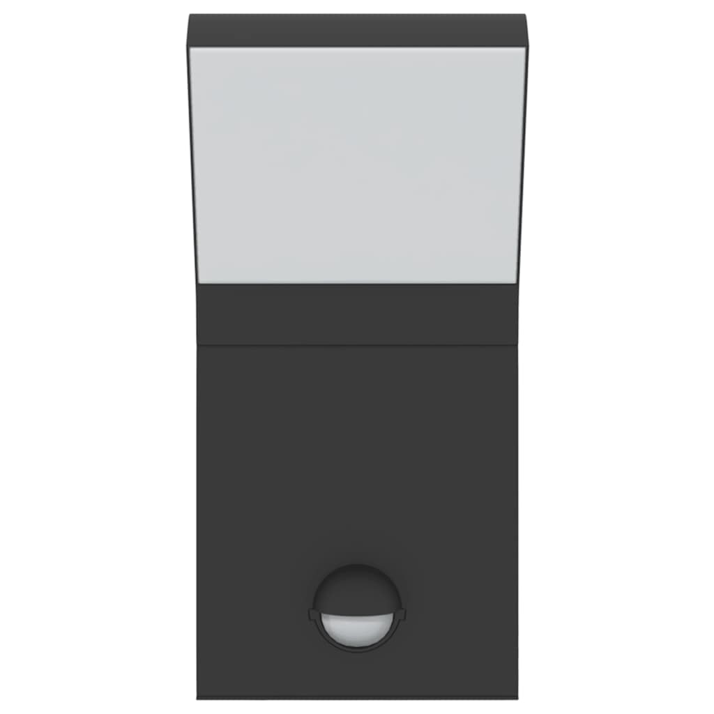 LED-Außenwandleuchte mit Sensor Schwarz Aludruckguss