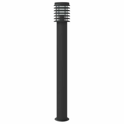 Wegeleuchten 3 Stk. Schwarz 110 cm Edelstahl