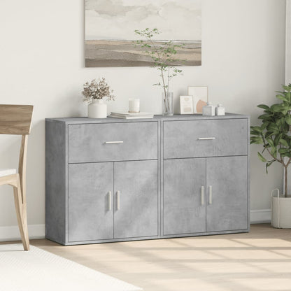 Sideboards 2 Stk. Betongrau 60x31x70 cm Holzwerkstoff