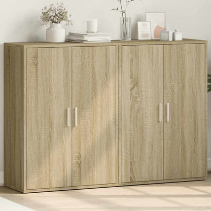 Sideboards 2 Stk. Sonoma-Eiche 60x31x84 cm Holzwerkstoff