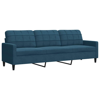 3-Sitzer-Sofa Blau 210 cm Samt