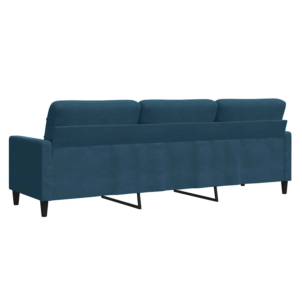 3-Sitzer-Sofa Blau 210 cm Samt