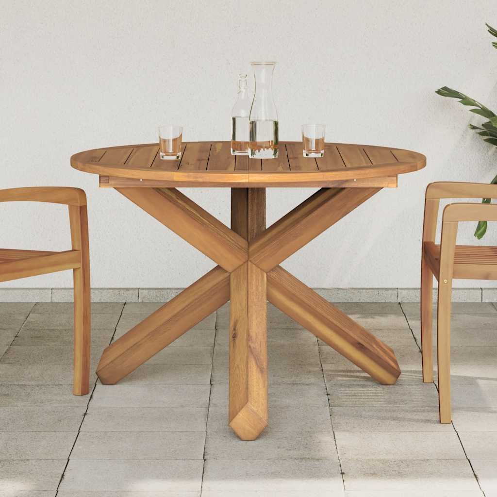 Gartentisch Ø109x74 cm Massivholz Teak