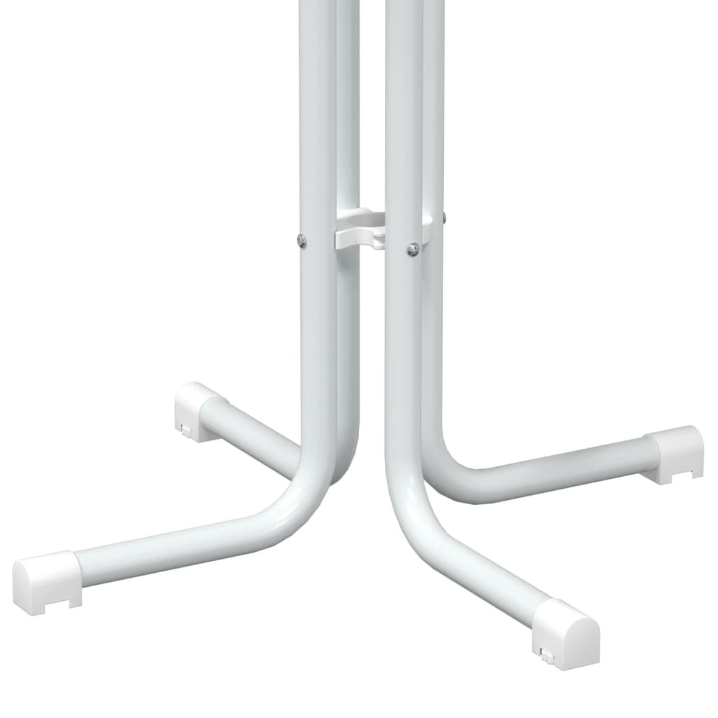 Bartisch Weiß Ø70x110 cm Holzwerkstoff und Stahl