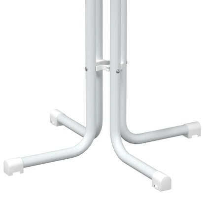 Bartisch Weiß Ø70x110 cm Holzwerkstoff und Stahl