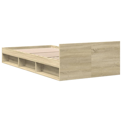 Bettgestell mit Schublade Sonoma-Eiche 90x190 cm Holzwerkstoff