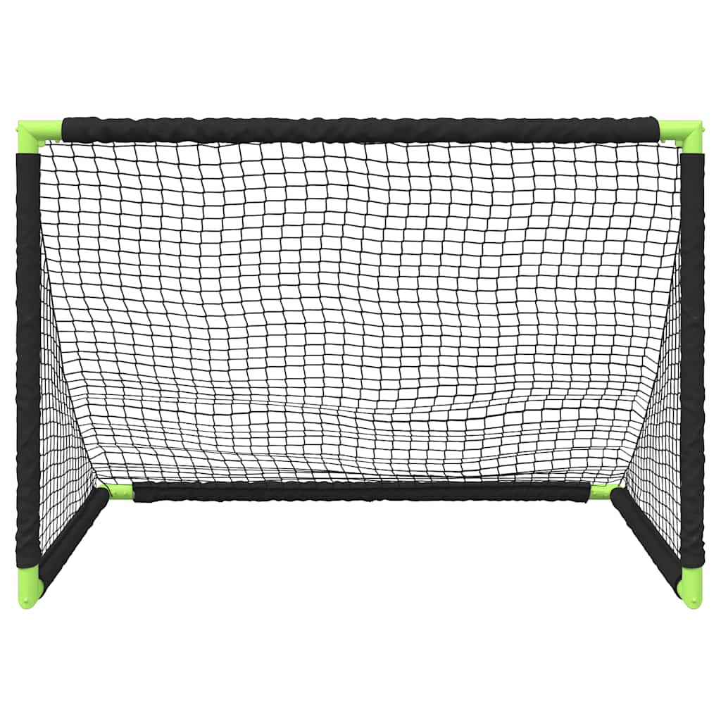 Fußballtor für Kinder Klappbar Schwarz 90x64x64 cm