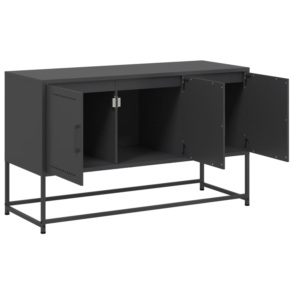 TV-Schrank Schwarz 100,5x39x60,5 cm Stahl