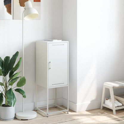 Highboard Weiß 36x39x107 cm Stahl