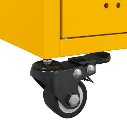 Couchtisch Senfgelb 68x50x43,5 cm Kaltgewalzter Stahl