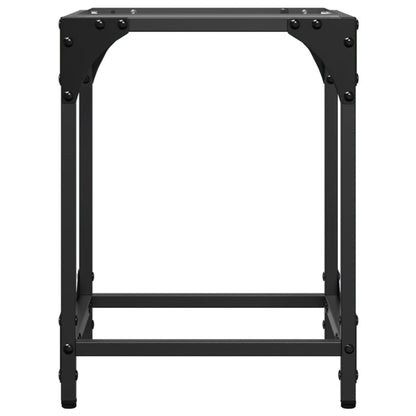 Couchtisch mit Glasplatte Transparent 30x30x40 cm Stahl