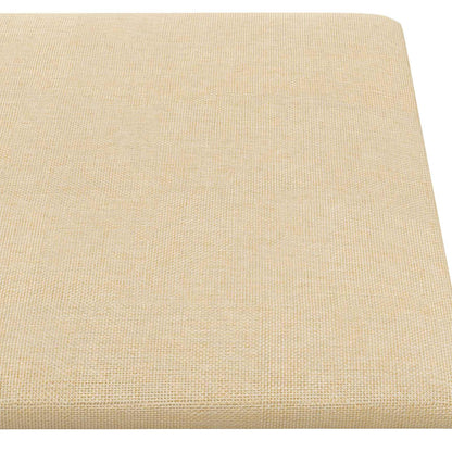 Wandkopfteilen 12 pcs Creme 30 x 15 cm Stoff