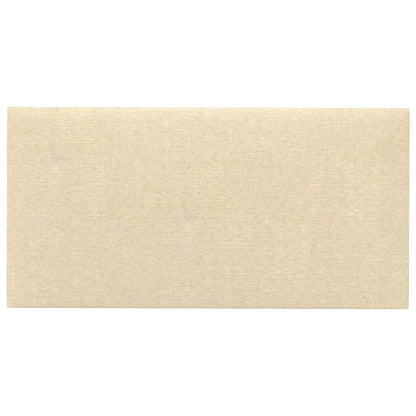 Wandkopfteilen 12 pcs Creme 30 x 15 cm Stoff