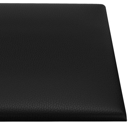Wandkopfteilen 12 pcs Schwarz 30 x 15 cm Stoff
