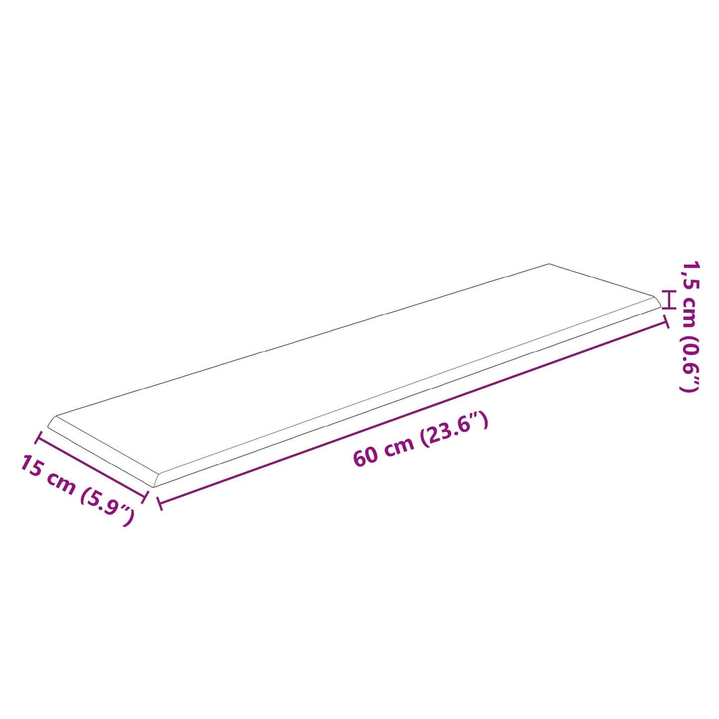 Wandkopfteilen 12 pcs Dunkelgrün 60 x 15 cm Samt