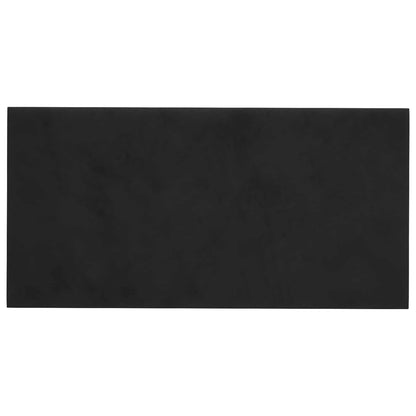 Wandkopfteilen 12 pcs Schwarz 60 x 30 cm Samt