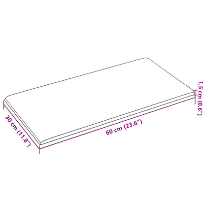 Wandkopfteilen 12 pcs Creme 60 x 30 cm Samt