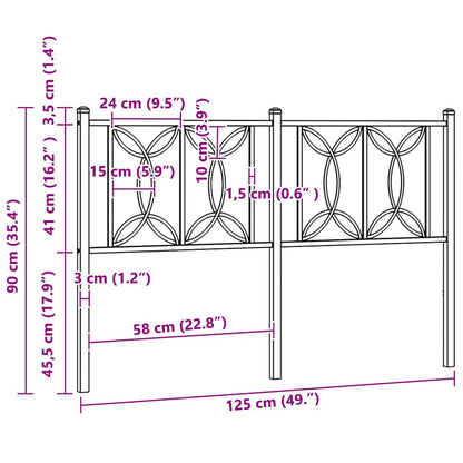 Ersatz-Kopfteil Metall Schwarz 107 cm