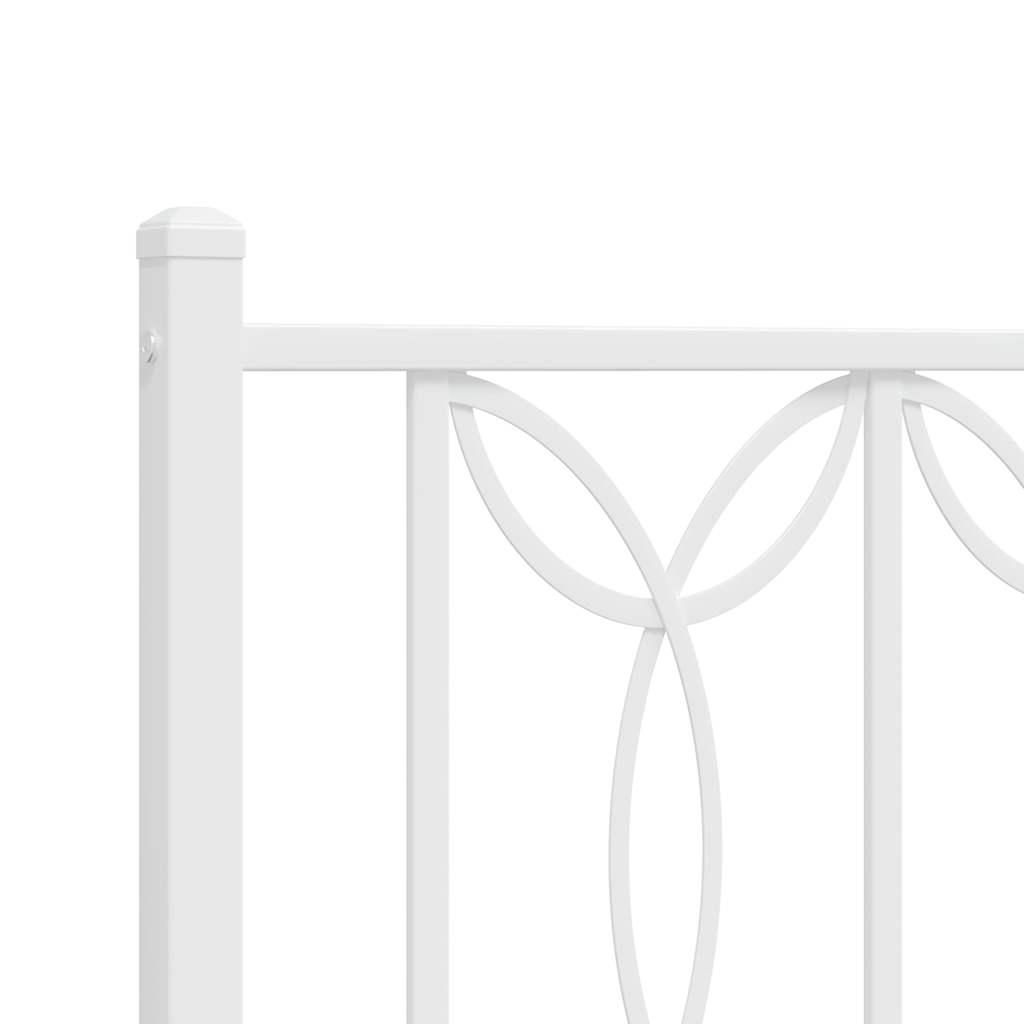 Ersatz-Kopfteil Metall Weiß 200 cm