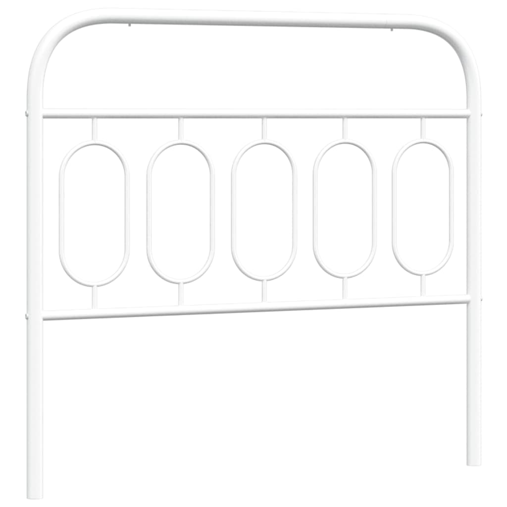 Ersatz-Kopfteil Metall Weiß 100 cm