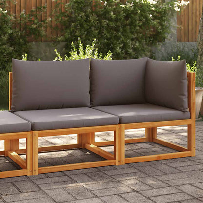 Gartensofa mit Kissen 2-Sitzer Holz Akazie & Seil