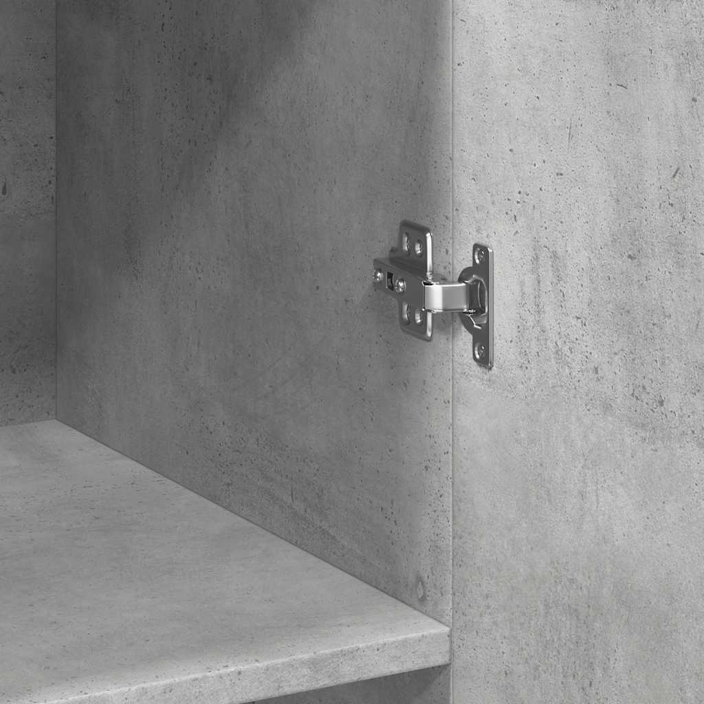 Highboard Betongrau 70x42,5x185 cm Holzwerkstoff