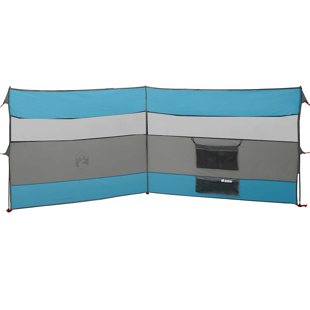Camping-Windschutz Blau 340x130 cm Wasserdicht
