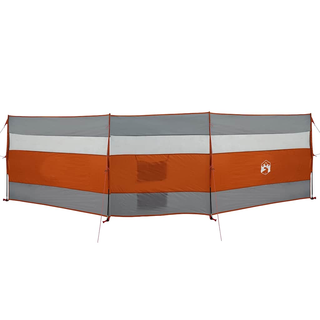 Camping-Windschutz Grau und Orange 508x130 cm Wasserdicht