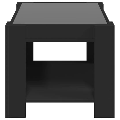 LED-Couchtisch Schwarz 73x53x45 cm Holzwerkstoff