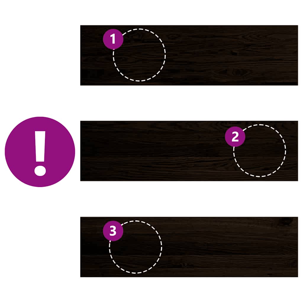 Treppenstufen 12 Stk. Dunkelbraun 90x30x2 cm Massivholz Eiche