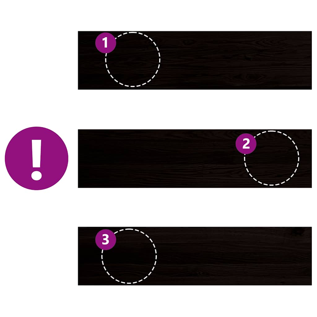 Treppenstufen 2 Stk. Dunkelbraun 100x30x2 cm Massivholz Eiche