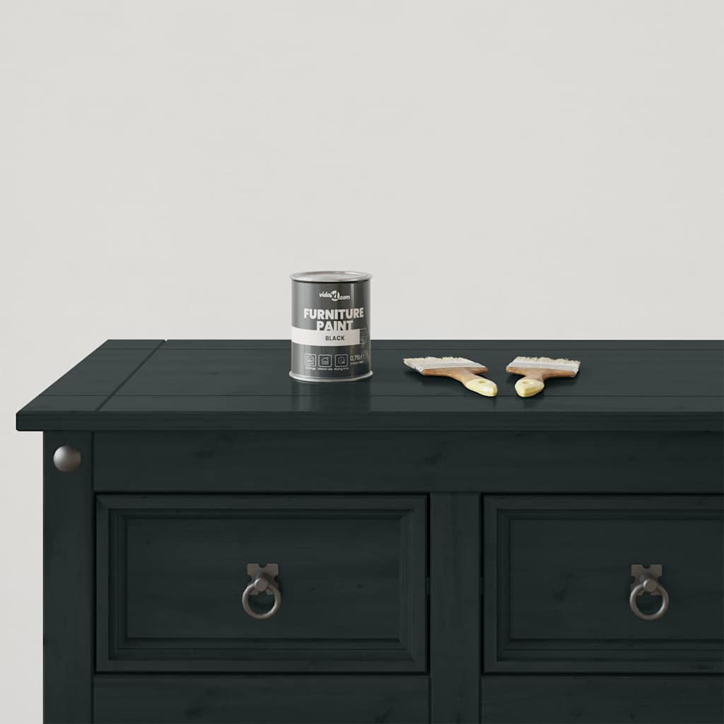 Möbelfarbe Schwarz 0,75 L Wanddruck